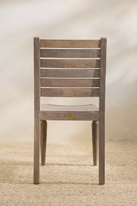 Silla de comedor de madera de estilo simple moderno con tapicería de cuero y respaldo para uso en apartamentos y villas - Product Image 4