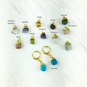 Pendientes de aro plata de primera ley y zafiro para mujer, aretes pequeños, plata esterlina 925 - Product Image 6