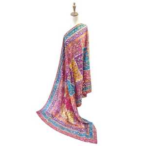 Hot Selling Luxury Women's Printed <b>Shawls</b> New Design Fancy Heavy Embroidery & Mirror Work <b>Shawls</b> for <b>Wedding</b> & Party Wear Adults - Product Image 1