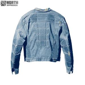 Nouveau design Veste en jean rembourrée personnalisée Veste en jean rembourrée bleue avec col rabattu Meilleure qualité et design Service OEM - Product Image 2