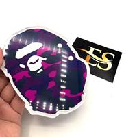 Tuile à cils en acrylique violette Bape, impression de logo personnalisée, vente en gros, tuile à cils durable avec aimants, service OEM