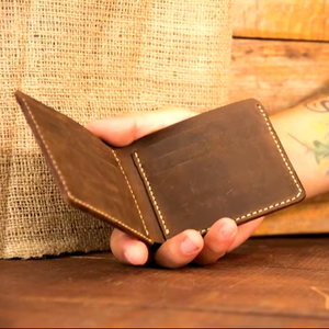 Cartera de cuero de grano superior para hombre, tarjetero, billetera plegable personalizable para hombre, nuevo diseño de piel de vaca para hombre, Cartera de piel de vaca para hombre - Product Image 1