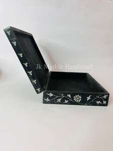 กล่องเครื่องประดับทรงสี่เหลี่ยมผืนผ้าลายหินอ่อนแกะสลักหินอ่อนทันสมัยออกแบบอย่างสวยงาม - Product Image 6