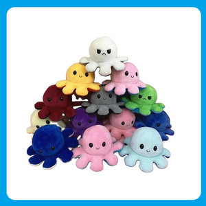 Peluche poulpe réversible mignonne et tendance, personnalisable, en coton PP doux, multicolore, cadeau pour enfants et adultes - Product Image 2