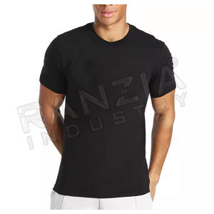 Venta caliente gimnasio deporte desgaste ejercicio ropa de alta calidad más tamaño de los hombres camisetas sudor activado camiseta - Product Image 1