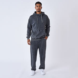 ชุดวอร์มผ้าฝ้ายมีฮู้ดสำหรับผู้ชายเสื้อผ้าฤดูหนาวลาย100% แบบกำหนดเองชุดวอร์มสีล้วนสำหรับกลางแจ้ง - Product Image 2