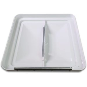 Couvre-trou de ventilation universel blanc pour toit de camping-car, compatible avec les caravanes et les motorhomes, installation facile par vis - Lot de 2 pièces de rechange - Product Image 4