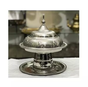 Tazón con forma redonda de Metal para cocina, vajilla de Color plateado para Hotel y restaurante, tazón de frutas secas, vajilla - Product Image 1