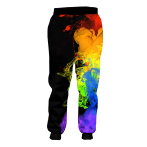 Pantalones con estampado de sublimación transpirable OEM ODM 100% poliéster hombres mujeres diseño personalizado ropa de gimnasio Pantalones deportivos - Product Image 2