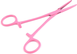 Pinzas hemostáticas rectas Pinzas de perforación Pinzas, Alicates rectos y curvos de acero inoxidable, Pinzas de pesca tijera rosa - Product Image 5