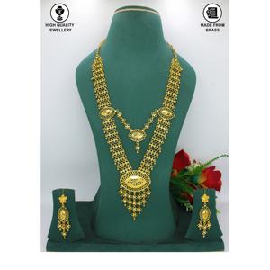 Turkish Wedding Jewelry Sets Flower Necklace Jewelry Gold Plated Jewelry 24k Gold Plated Dubai Necklace and Bracelet Set Indian - Product Image 1