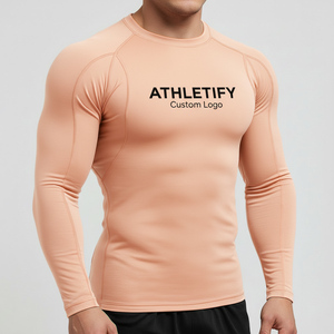 Maillot de bain durable pour hommes Rashguard Logo personnalisé Vêtements de sport à compression à séchage rapide Vêtements de sport confortables pour l'entraînement. - Product Image 1