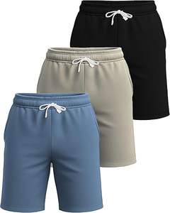 Pantalones Cortos Bermuda Deportivos de Algodón French Terry para Hombre, Estilo Urbano, Personalizables - Product Image 1