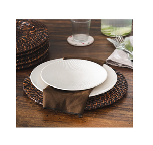 Fabricación al por mayor proveedor ratán cargador placa alfombrillas para comida cargador placa Material Natural vajilla restaurante usado - Product Image 1