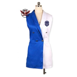 Custom Zeta Phi Beta Sorority Two Tone Color Women <b>Sleeveless</b> <b>Long</b> <b>Coat</b> 100% Polyester Autumn/Winter - Product Image 1
