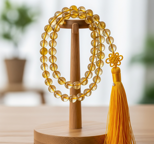 ลูกประคำสวดมนต์ทางจิตวิญญาณทำด้วยมือสร้อยคอลูกปัด108มาลาสไตล์โบฮีเมียนหินคริสตัลธรรมชาติบำบัดสำหรับพระพุทธศาสนา - Product Image 5