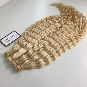 Cheveux vierges vietnamiens Double dessiné Remy Grade vente chaude extrémités complètes Style de vague naturelle pour les extensions de trame de génie - Product Image 1