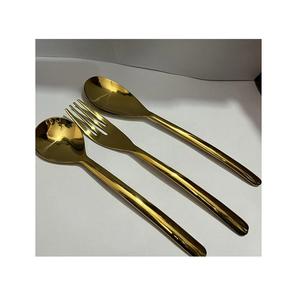 Cuchara para restaurantes de hotel vintage con grandes colores Juego de cubiertos Cuchillo Tenedor y cucharas Juegos de cubiertos de boda de lujo de oro brillante - Product Image 5