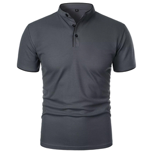 Manufacturer Wholesale Formal <b>Men's</b> Solid for <b>Shirts</b> Short Sleeve High Quality Custom Logo Breathable Polyester/Cotton - Product Image 5