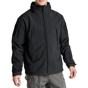 เสื้อแจ็คเก็ตผู้ชายแบบยุทธวิธี ปรับแต่งได้ เนื้อผ้าซอฟต์เชล บุขนแกะ อุ่น น้ำหนักเบา มีกระเป๋าหน้า กันน้ำ เหมาะสำหรับกิจกรรมกลางแจ้ง - Product Image 4