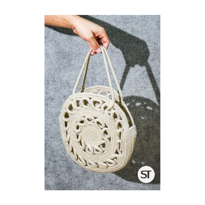 Sac fourre-tout en coton tressé doux, fait à la main, durable, tissé, écologique, sac à main à bandoulière, élégant, réutilisable, sac de rangement - Product Image 3