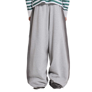 Custom Classic Solid Baggy Track Pant Straight Leg Vintage Men's Sweatpants <b>Elastic</b> <b>Waist</b> Blank French Terry Sweatpants <b>Trousers</b> - Product Image 2