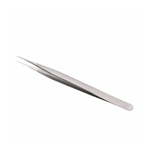 Pince à cils personnalisée de marque privée pointes en fibre volume droit pointe en fibre pince à épiler d'extension de cils personnalisée - Product Image 1
