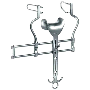 Balfour écarteur abdominal trivalve manuel cadre en acier inoxydable 203mm enfant 102mm ouverture 51mm lames latérales profondes 38mm de profondeur - Product Image 1