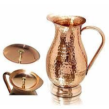 Pichet en cuivre de luxe fabriqué à la main en Inde pour les restaurants, les maisons et les villas. - Product Image 5