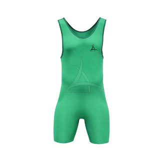 Premium Quality Customizable Quick Dry Eco-Friendly Breathable Men's Adult <b>Wrestling</b> <b>Singlet</b> for Weight Lifting - Product Image 1