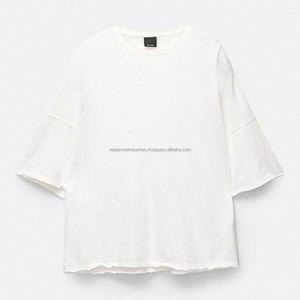 Camiseta de gran tamaño de algodón 100% Drop para hombre, camisetas antibolitas con cuello redondo y mangas regulares, camiseta gráfica con estampado de pantalla para hombre - Product Image 6