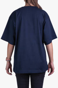 T-shirt unisexe surdimensionné de haute qualité - Bleu marine Coupe décontractée et confortable Design polyvalent et tendance Approvisionnement en gros - Product Image 4