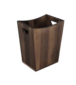 Poubelle en bois petite poubelle pour bureau poubelle rectangulaire décorative avec 2 poignées pour salle de bain chambre cuisine hôtel - Product Image 1
