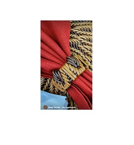 Porte-serviettes de canne pour cadeau artisanat fait à la main nouveaux anneaux de serviette en rotin de conception personnaliser l'emballage - Product Image 1