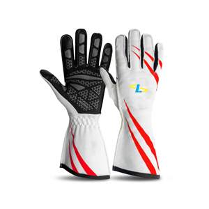 ถุงมือหนังแท้ระบายอากาศได้ดีสำหรับแข่งโกคาร์ทและมอเตอร์ไซค์-แบบเต็มนิ้ว คุณภาพสูง บริการ OEM สำหรับทุกเพศ - Product Image 3