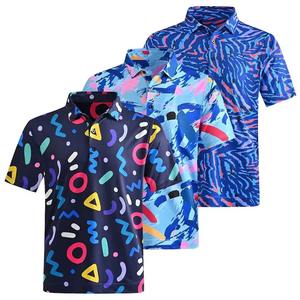 Diseño libre Rendimiento Sublimación Deportes Suave Absorbe la humedad Camiseta de golf de secado rápido Camisetas de polo para hombres Camisa de impresión completa - Product Image 1