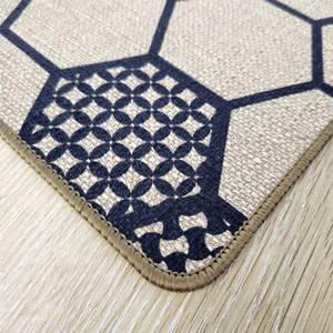 Tapis de sol moderne en lin mosaïque, antidérapant, lavable, 60x90 cm - Product Image 3