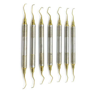 Juego de 7 Curetas Gracey, Instrumento Dental de Acero Blanco con Mango Hueco para Odontología, Raspador Quirúrgico, Instrumento de Relleno de Composite Dental de Doble Extremo - Product Image 4