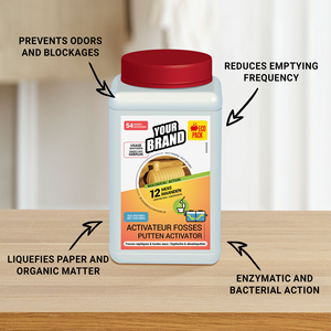 Activador de tanque séptico Potente fórmula a base de enzimas para tanques sépticos, aguas residuales y de grasa, evita obstrucciones y olores - Product Image 2