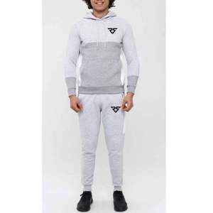 Veste et pantalon de survêtement gris pour hommes personnalisés ensemble de survêtements de jogging Cargo coupe-vent unisexe costume de jogging de sport pour hommes - Product Image 1