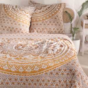 Chất lượng bền cotton tấm ga trải giường thiết lập cho quanh năm sử dụng với cảm ứng mềm mại chất liệu có sẵn cho xuất khẩu từ Ấn Độ - Product Image 4