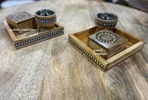 ชุดกระถางธูปทำด้วยมือขนาด8นิ้วถาดสี่เหลี่ยมสำหรับเป็นของขวัญที่วางธูปทำจากไม้เรซิ่น - Product Image 4