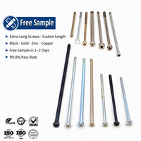 Vis autotaraudeuses longues en acier inoxydable 304 noir M2 M3 métriques, galvanisées, à tête Torx et six pans creux, pour fixation de tasses