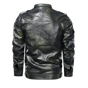 แจ็กเก็ตหนังสำหรับผู้ชายแจ็กเก็ตแฟชั่นหนังแท้สำหรับผู้ชายดีไซน์ใหม่ออกแบบโลโก้ได้ตามต้องการ - Product Image 3