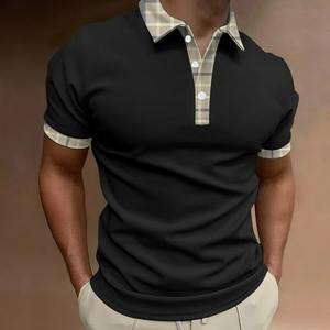 Polo de contraste de alta calidad para hombre y mujer, Polo transpirable antiarrugas de manga corta con botones, camiseta de talla grande - Product Image 6