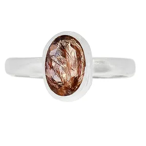 2023 feine individuelle Sterling-Silber-Edelsteine Ringe Cacoxenit Diamant Hochzeit Schmuck 925 Sterling-Silber Ringe für Damen Hochzeit