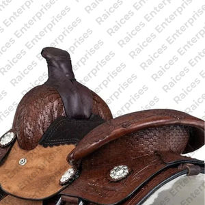 Estilos de logotipo personalizado Material de característica de embalaje Sillín de caballo Superventas Cuero genuino americano Sillín de caballo inglés occidental - Product Image 5