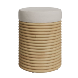 Home Outdoor Patio <b>Furniture</b> Rattan Macaron Stool Super Comfortable With <b>Cushion</b> and Round Shape <b>For</b> Sale - Product Image 1