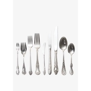 Stainless Steel Set Of 9 Flatware Ideal Kitchenware <b>Tabletop</b> Gifting Home Silver Color Plated Finished Cutlery Designer Handle - Product Image 1