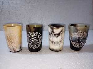 Barra de ágata de oso envejecido de alta calidad, cuerno Natural de vidrio corto tallado a mano, artesanía decorativa india, estilo Animal pulido - Product Image 3